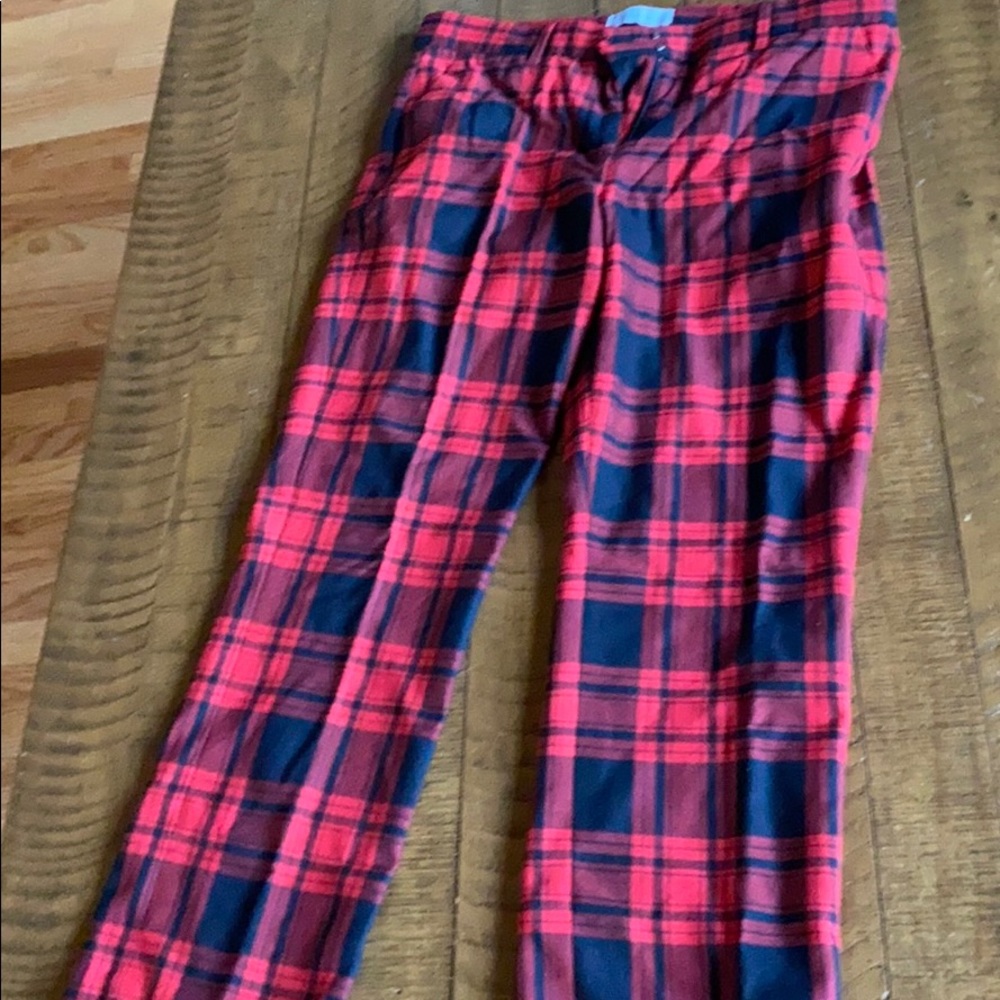 EUC Black and Red Tailored Cropped pants